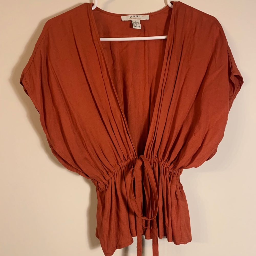 Forever 21 tie up blouse